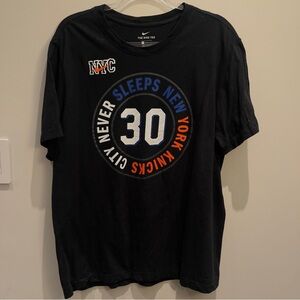 Nike Knicks Randle 30 Black Short Sleeve Graphic Tee Size L